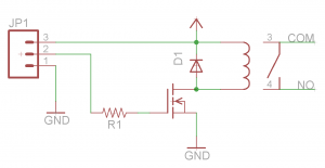Schematic for the relay PCB.